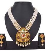 Gold emerald  necklaces