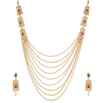 Gold emerald  necklaces 2