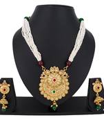 Gold emerald  necklaces