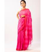 Pink Bengal Cotton Jamdaani saree with blouse
