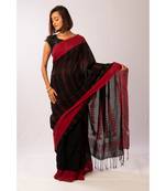 Black Bengal Cotton Jamdaani saree with blouse