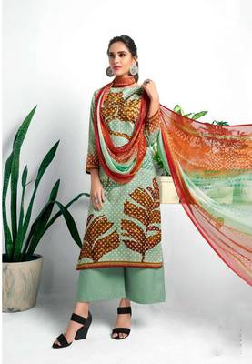 Multicolor printed cotton silk salwar 1