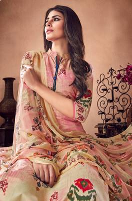 Pink printed cambric salwar 2