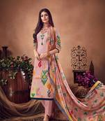 Pink printed cambric salwar