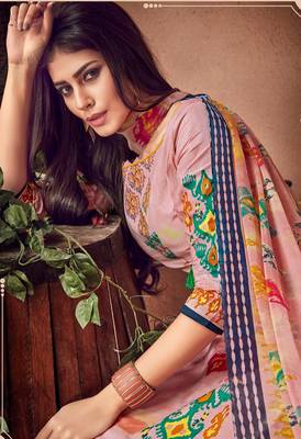 Pink printed cambric salwar 2