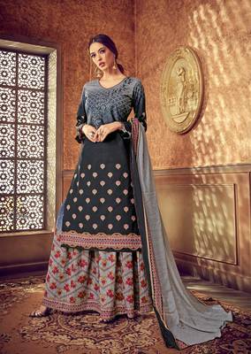 Black printed cotton salwar 1