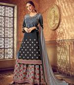 Black printed cotton salwar