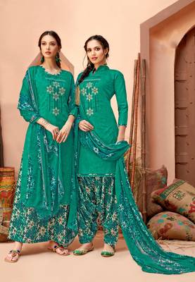 Green printed cambric salwar 1