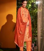 Peach embroidered cambric salwar