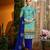 Blue embroidered cambric salwar