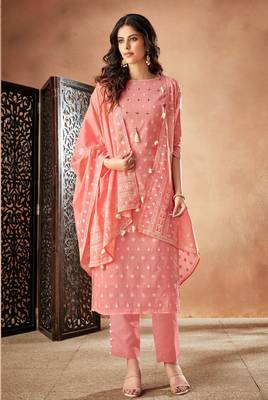 Pink printed cambric salwar 1