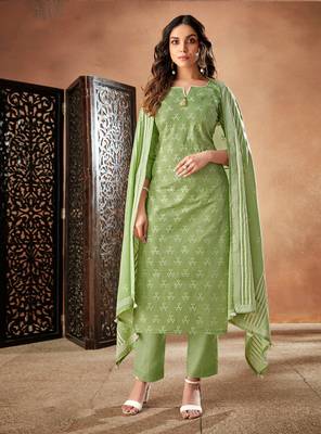 Green printed cambric salwar 1