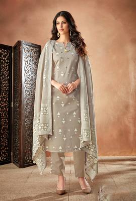 Grey printed cambric salwar 1