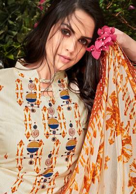 White printed cambric salwar 2