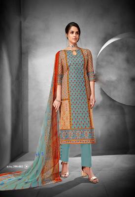 Grey printed cambric salwar 1