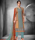 Grey printed cambric salwar