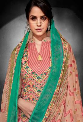 Pink printed cambric salwar 2
