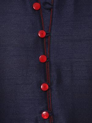 Blue Men'S Cotton Silk Kurta Churidar 4