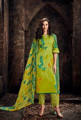 Green printed cambric salwar 1