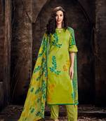 Green printed cambric salwar
