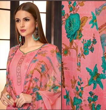 Pink printed cotton silk salwar 2
