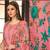 Pink printed cotton silk salwar