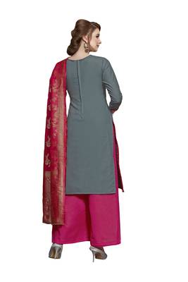 Grey Embroidered Cotton Salwar 2