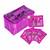 atorakushon   Satin Purple Multipurpose Make up Organizer Jewellery Cosmetic Necklace 10 Pouches For Women And Girls