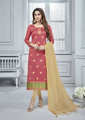 Light-Pink Woven Banarasi Silk Salwar 1
