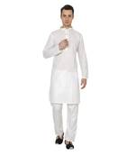 White Plain Cotton Men Pyjamas