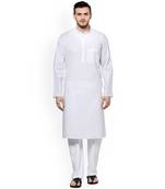 White Plain Cotton Men Pyjamas
