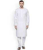 White Plain Cotton Men Pyjamas