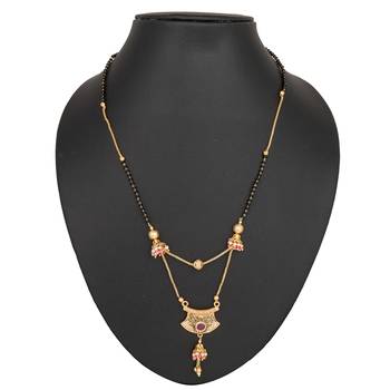 Gold diamond mangalsutra 1