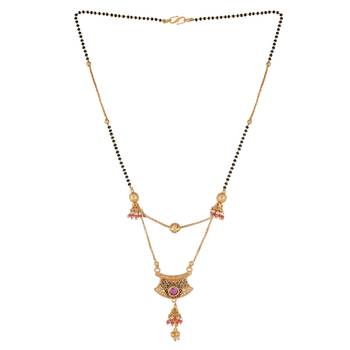 Gold diamond mangalsutra 2