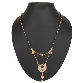 Gold diamond mangalsutra 1