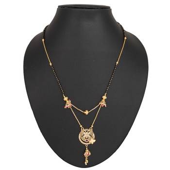 Gold diamond mangalsutra 1