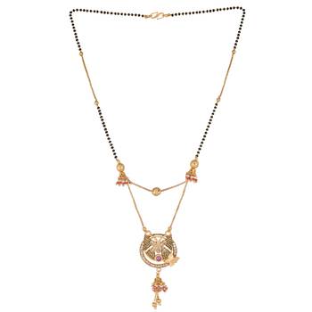 Gold diamond mangalsutra 2