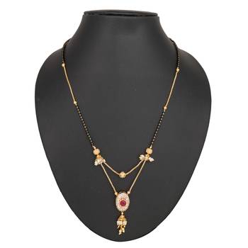 Pink diamond mangalsutra 1