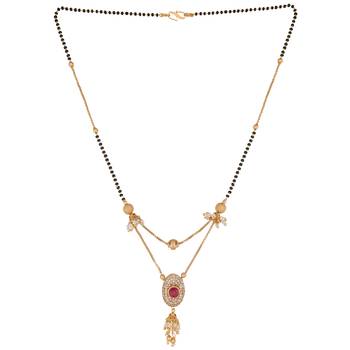 Pink diamond mangalsutra 2