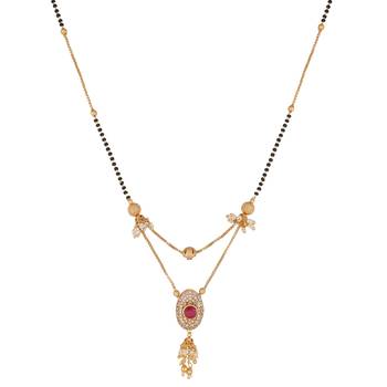 Pink diamond mangalsutra 3