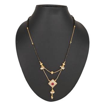 Pink diamond mangalsutra 1
