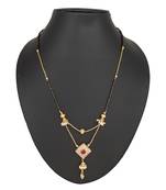 Pink diamond mangalsutra