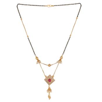 Pink diamond mangalsutra 2