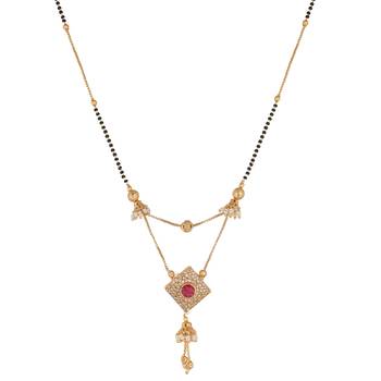 Pink diamond mangalsutra 3
