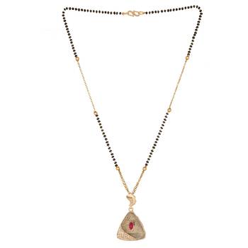 Pink diamond mangalsutra 2