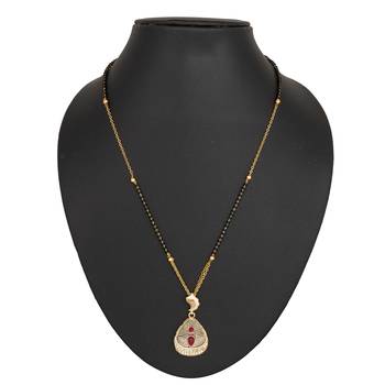 Pink diamond mangalsutra 1