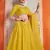 Yellow Sequins Embroidered Art Silk Semi stitched floral Lehenga