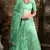 Green Embroidered Organza Bridal Lehenga