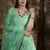 Green Embroidered Organza Bridal Lehenga