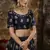Navy Blue Embroidered Silk Bridal Lehenga